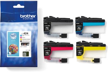 Brother cartouche d'encre, 750 pages, oem lc-424val, 4 couleurs