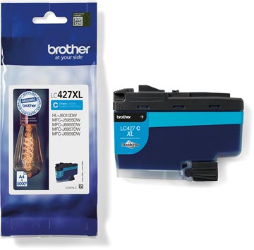 Brother cartouche d'encre, 5.000 pages, oem lc-427xlc, cyan