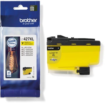 Brother cartouche d'encre, 5.000 pages, oem lc-427xly, jaune