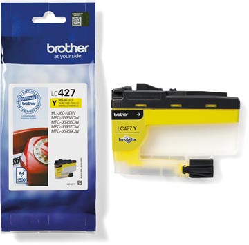 Brother cartouche d'encre, 1.500 pages, oem lc-427y, jaune