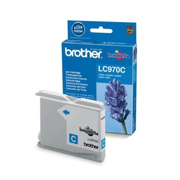 Brother cartouche d'encre, 300 pages, oem lc-970c, cyan