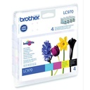 Brother cartouche d'encre, 300 pages, oem lc-970valbp, 4 couleurs