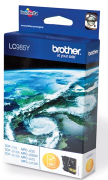 Brother cartouche d'encre, 260 pages, oem lc-985y, jaune