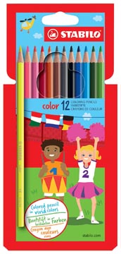 Stabilo color crayon de couleur, étui cartonné de 12 pièces