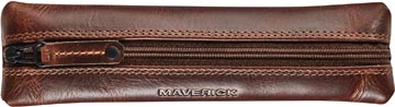 Maverick trousse en cuir, plate, brun