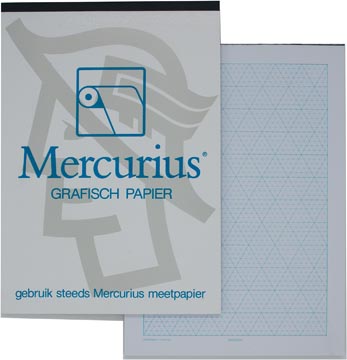 Mercurius papier graphique isométrique, 50 feuilles, ft a4