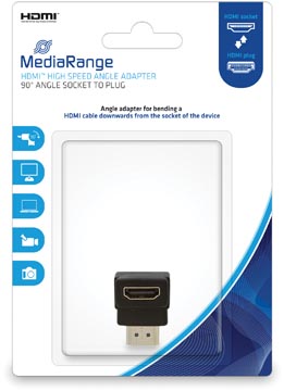 Adaptateur d'angle hdmi haute vitesse, 90°, femelle/mâle