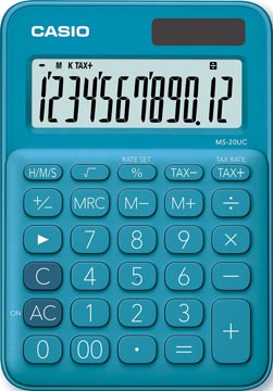 Casio calculatrice de bureau ms-20uc, bleu