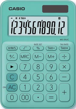 Casio calculatrice de bureau ms-20uc, vert