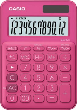 Casio calculatrice de bureau ms-20uc, rouge