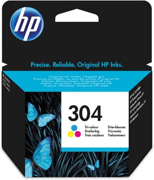 Hp cartouche d'encre 304, 100 pages, oem n9k05ae, 3 couleurs