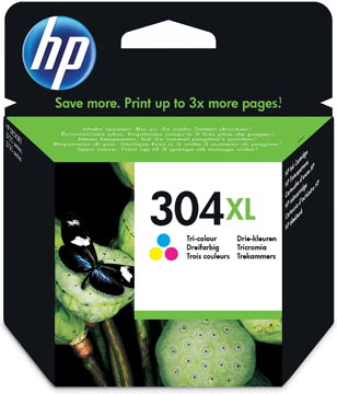 Hp cartouche d'encre 304xl, 300 pages, oem n9k07ae, 3 couleurs