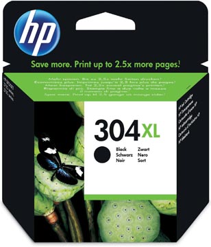 Hp cartouche d'encre 304xl, 300 pages, oem n9k08ae, noir