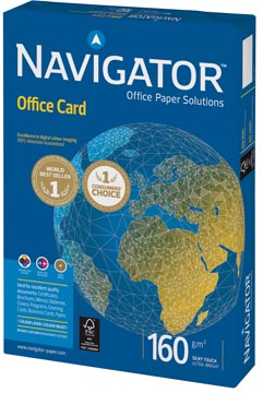 Navigator office card papier de présentation, ft a4, 160 g, paquet de 250 feuilles