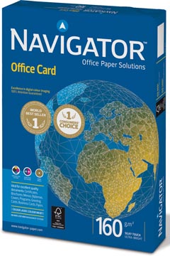 Navigator office card papier de présentation ft a3, 160 g, paquet de 250 feuilles