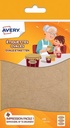 Avery family étiquettes ovales, ft 4 x 9 cm, kraft, sachet brochable avec 18 étiquettes