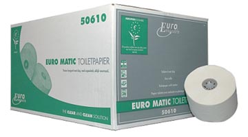 Europroducts papier toilette avec bouchon, 2 plis, 100 m, eco, paquet de 36 rouleaux
