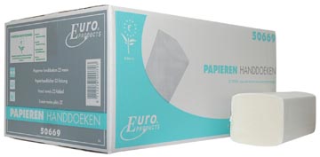 Europroducts essuie-mains en papier, plié en z, 2 plis, 160 feuilles