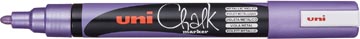 Uni-ball marqueur craie pwe-5m, pointe conique moyenne 1,8 - 2,5 mm, violet metallic