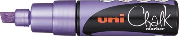 Uni-ball marqueur craie pwe-8k, pointe biseautée large 8 mm, violet metallic