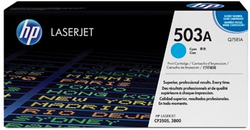 Hp toner 503a, 6 000 pages, oem q7581a, cyan