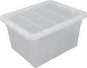 Whitefurze spacemaster boîte de rangement 32 litre, paquet de 3 pièces, transparent