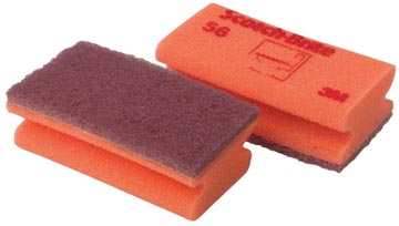 Scotch brite éponge récurante surfaces délicates, ft 7 x 13 cm, rouge, paquet de 10 pièces