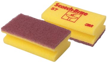 Scotch brite éponge récurante surfaces délicates, ft 7 x 13 cm, jaune, paquet de 10 pièces