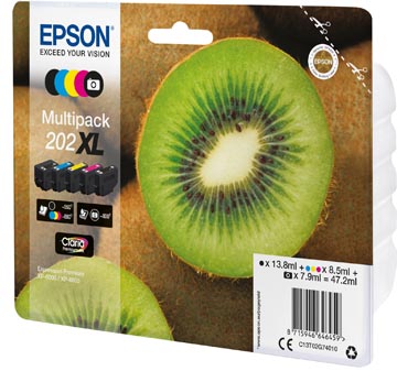 Epson cartouche d'encre 202, 550 - 800 pages, oem c13t02g74010, 5 couleurs