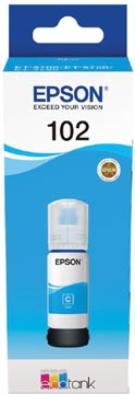 Epson bouteilles d'encre 102, 6.000 pages, oem c13t03r240, cyan