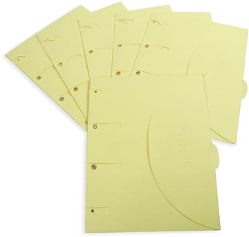 Tarifold smartfolder, pochette perforée, ft a4, paquet de 6 pièces, jaune