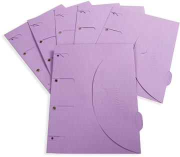 Tarifold smartfolder, pochette perforée, ft a4, paquet de 6 pièces, violet