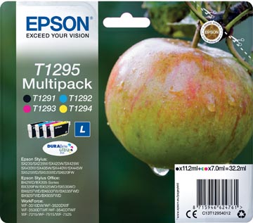 Epson cartouche d'encre t1295, 425 pages, oem c13t12954012, 4 couleurs