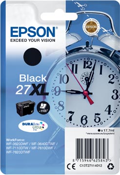 Epson cartouche d'encre 27xl, 1.100 pages, oem c13t27114012, noir