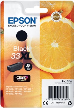 Epson cartouche d'encre 33xl, 530 pages, oem c13t33514012, noir