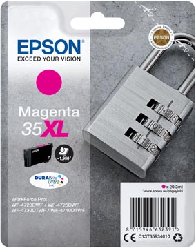 Epson cartouche d'encre 35xl, 20,3 ml, oem c13t35934010, magenta