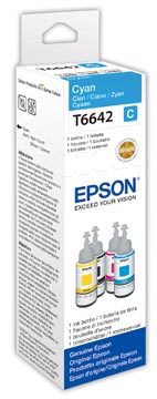 Epson bouteilles d'encre t664, 6.500 pages, oem c13t664240, cyan