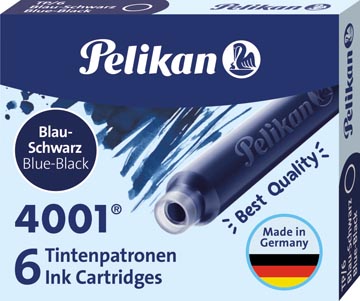 Pelikan cartouches d'encre 4001, bleu-noir