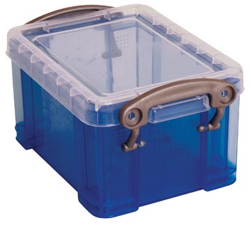 Really useful box porte-cartes de visite 0,3 litres, bleu transparent