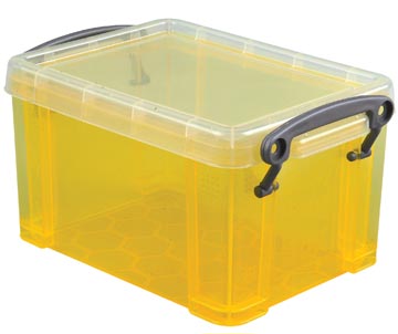Really useful box 0,7 litres, jaune transparent