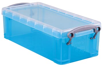 Really useful box 0,9 litres, bleu vif transparent