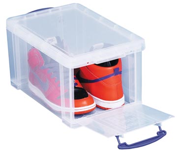 Really useful box boîte de rangement 14 l, avec ouverture à l'avant, transparent