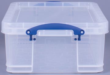 Really useful box 18 l, transparent, emballé individuellement en carton