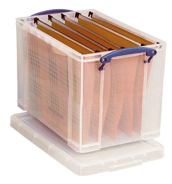 Really useful box boîte de rangement 19 l, pour dossiers suspendus, transparent