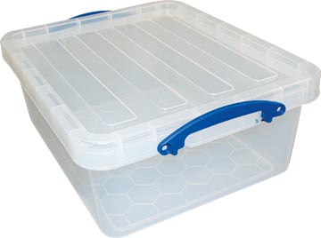 Really useful box boîte de rangement 23,5 l, emboîtable, transparent