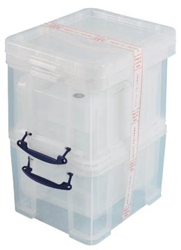 Really useful box 35 l, transparent, paquet de 3 boîtes