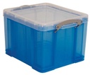 Really useful box boîte de rangement 35 l, bleu transparent