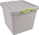 Really useful box recycled boîte de rangement 60 l, emboîtable, gris
