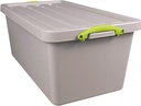 Really useful box recycled boîte de rangement 82 l, emboîtable, gris