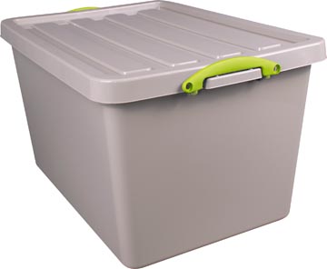 Really useful box recycled boîte de rangement 96 l, emboîtable, gris